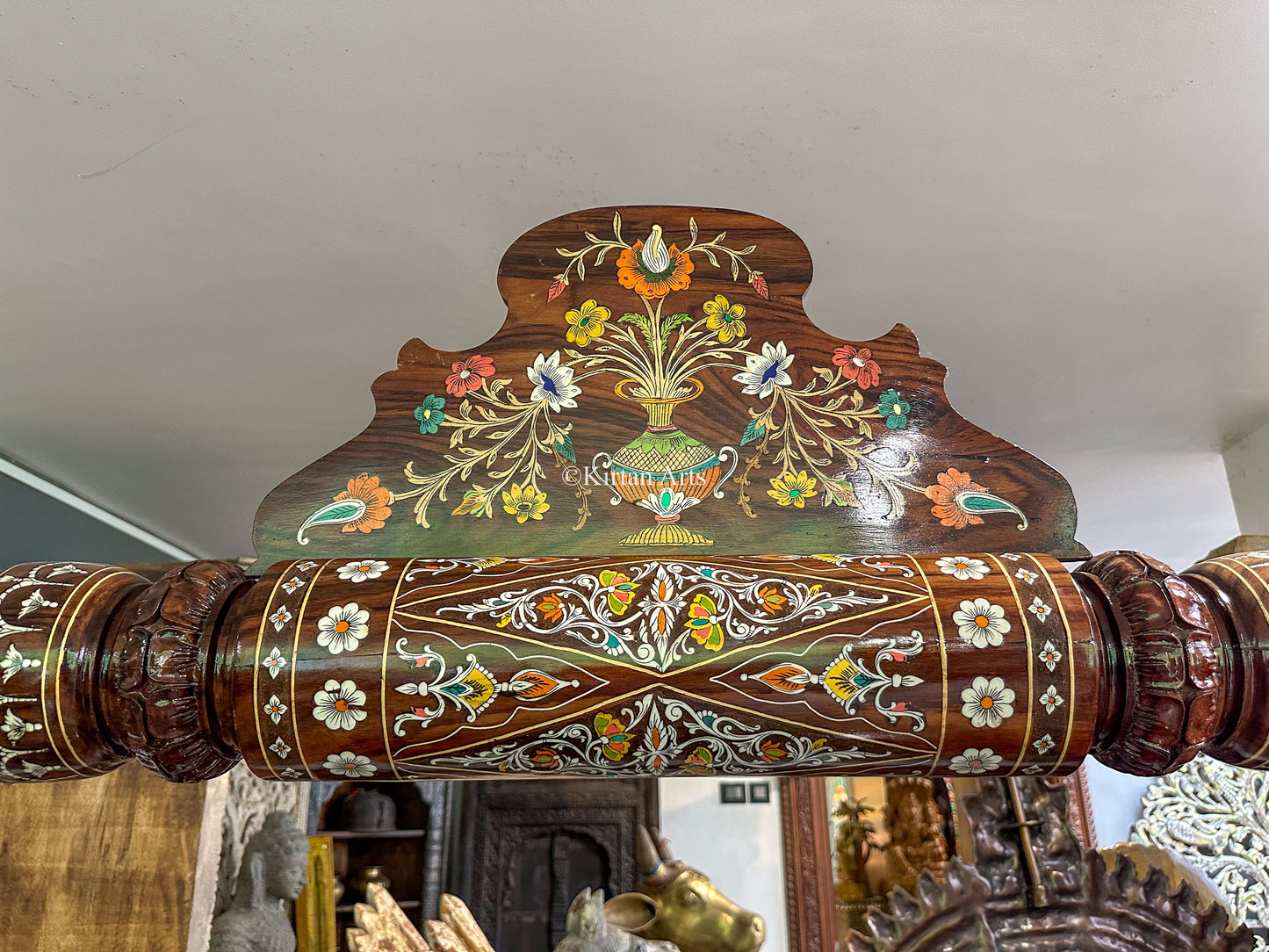 Rosewood Swing/Jhula/ Oonjal | Inlay Work | 7x7 ft | Pillars
