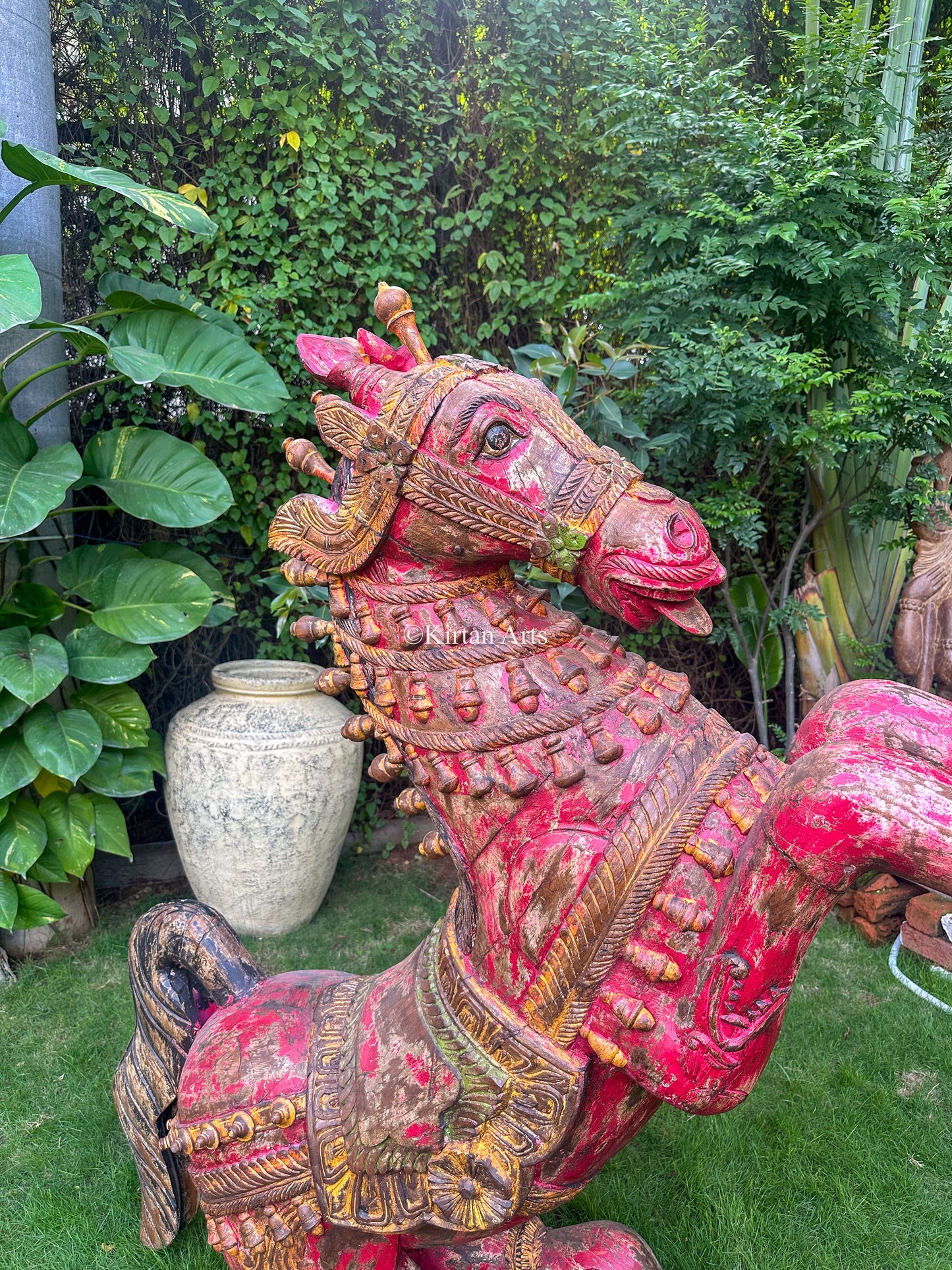 Wooden Horse | Distress Finish | Vintage Look | 62"