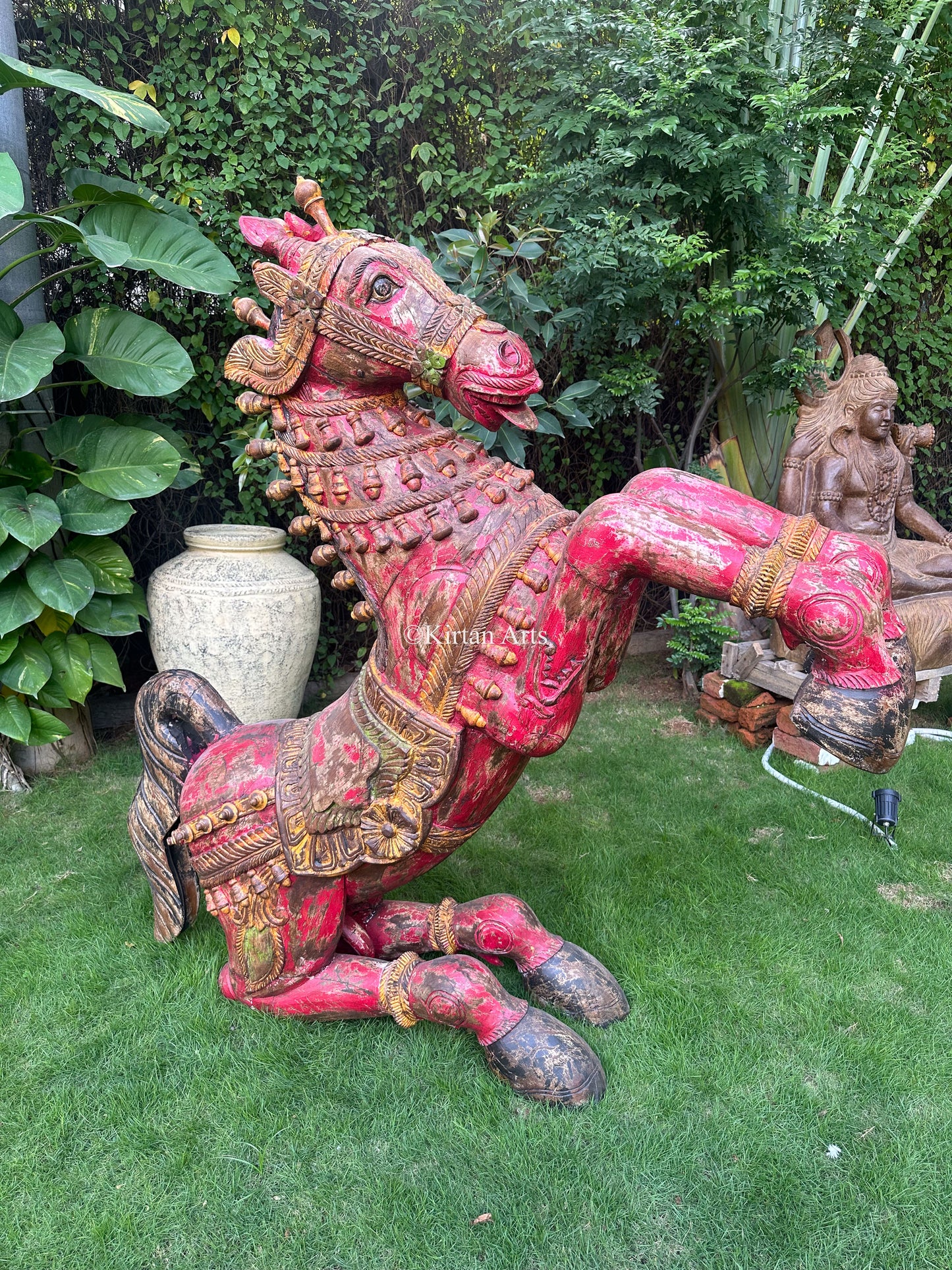 Wooden Horse | Distress Finish | Vintage Look | 62"