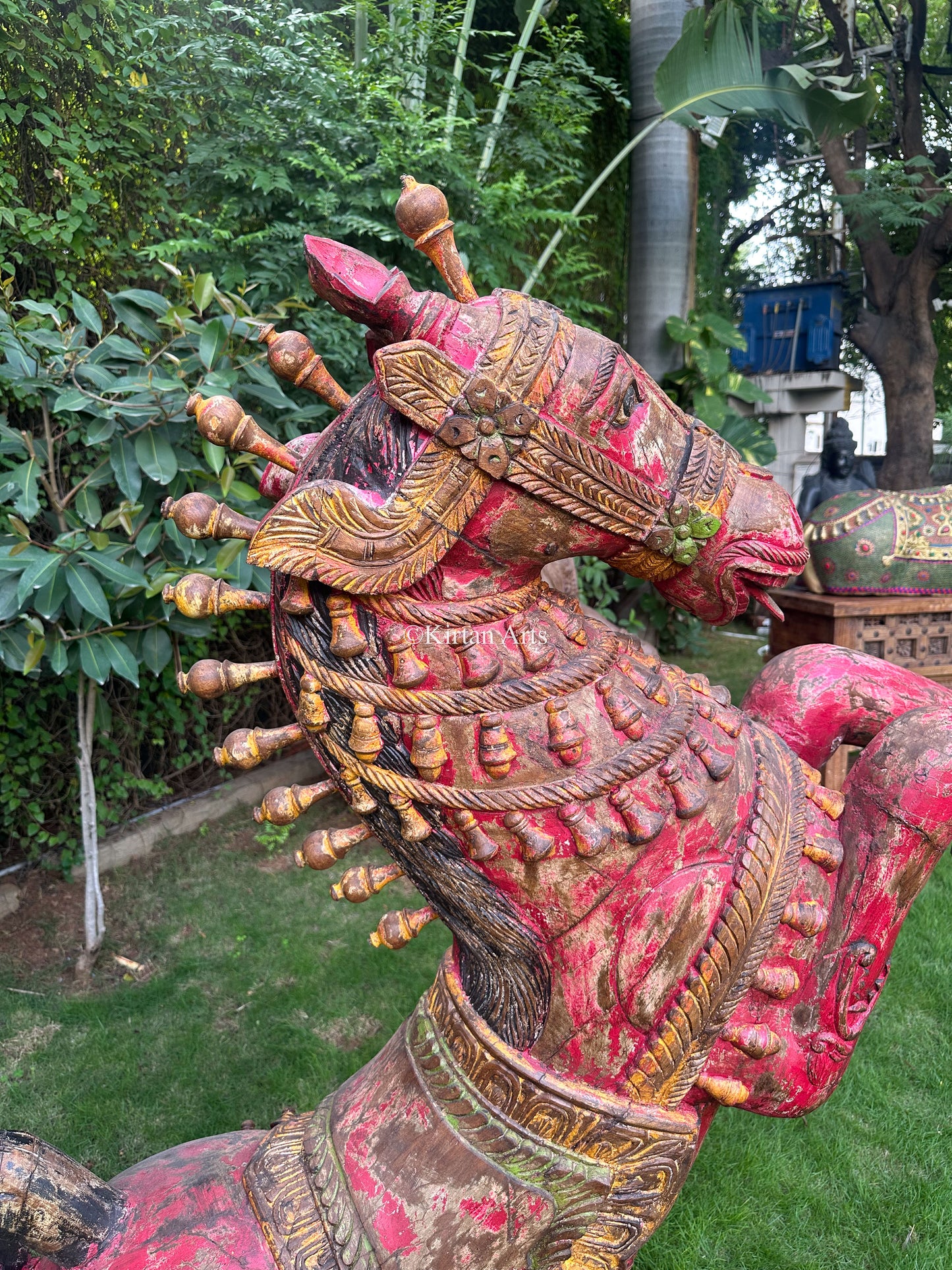 Wooden Horse | Distress Finish | Vintage Look | 62"