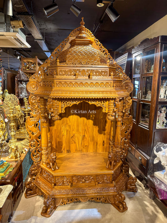 Teakwood Carved Mandir 96"