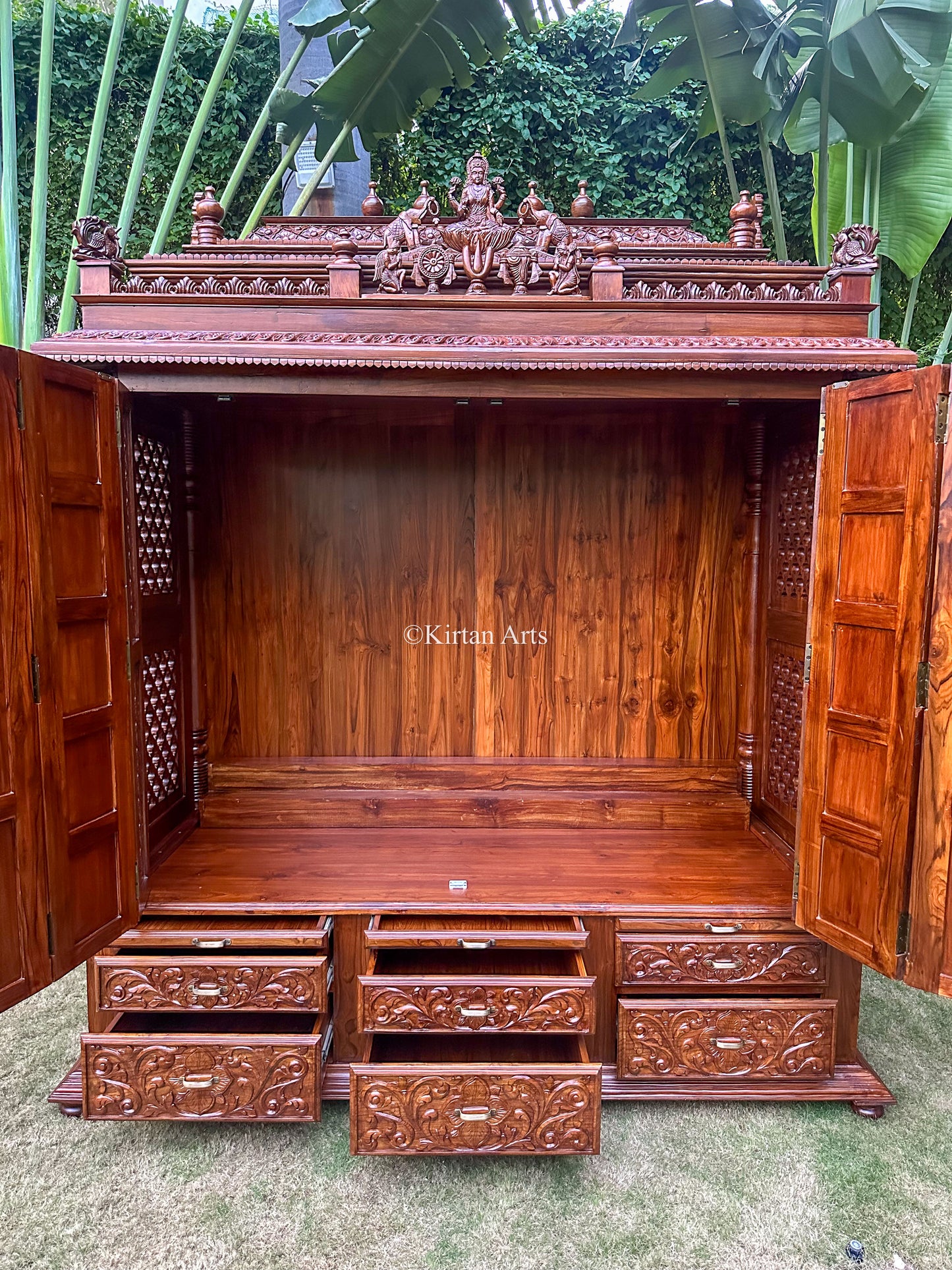 Handcarved Teakwood Mandir | Dasavtar | 9ft
