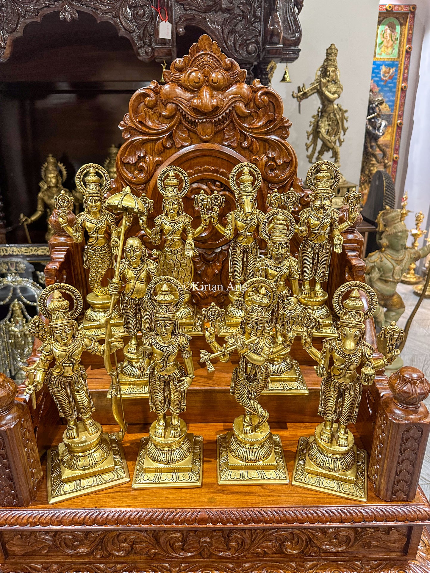 Superfine Brass Dasavtar Set | 11"-12"