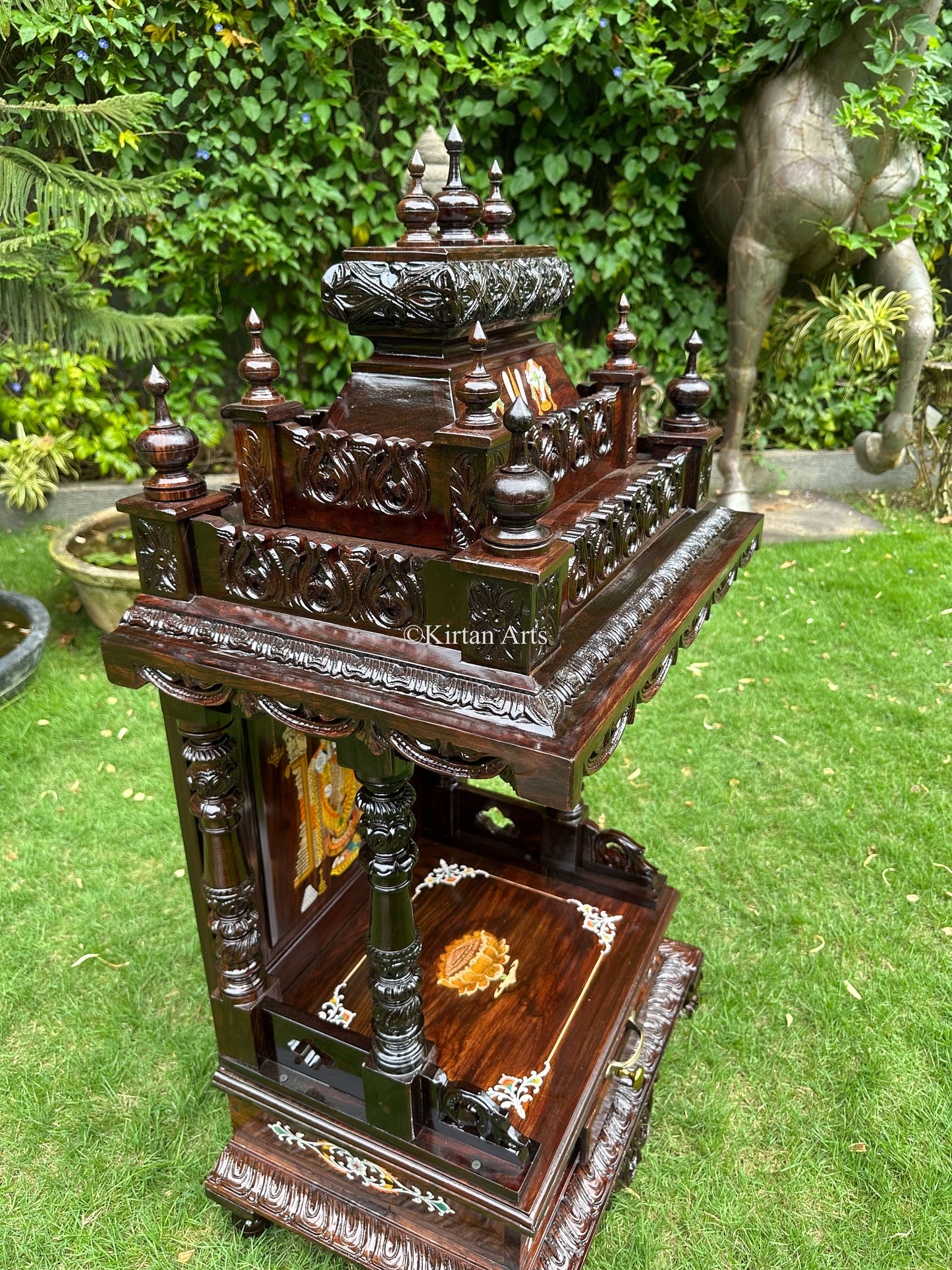 Rosewood Carved Puja Mandir | 48"