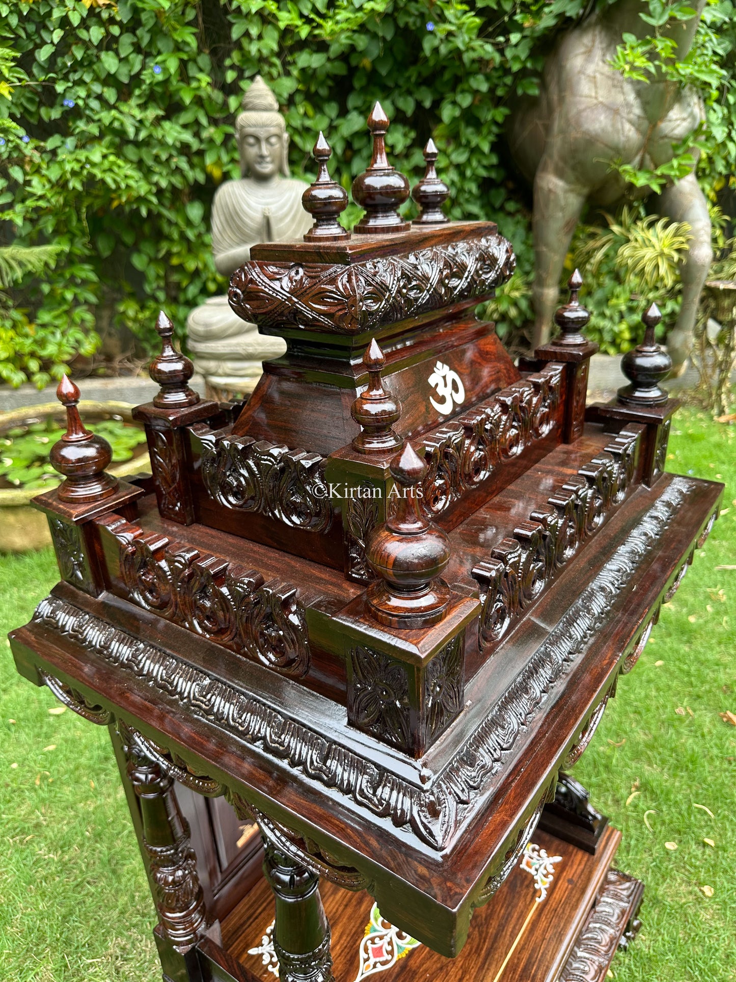 Rosewood Carved Puja Mandir | 48"