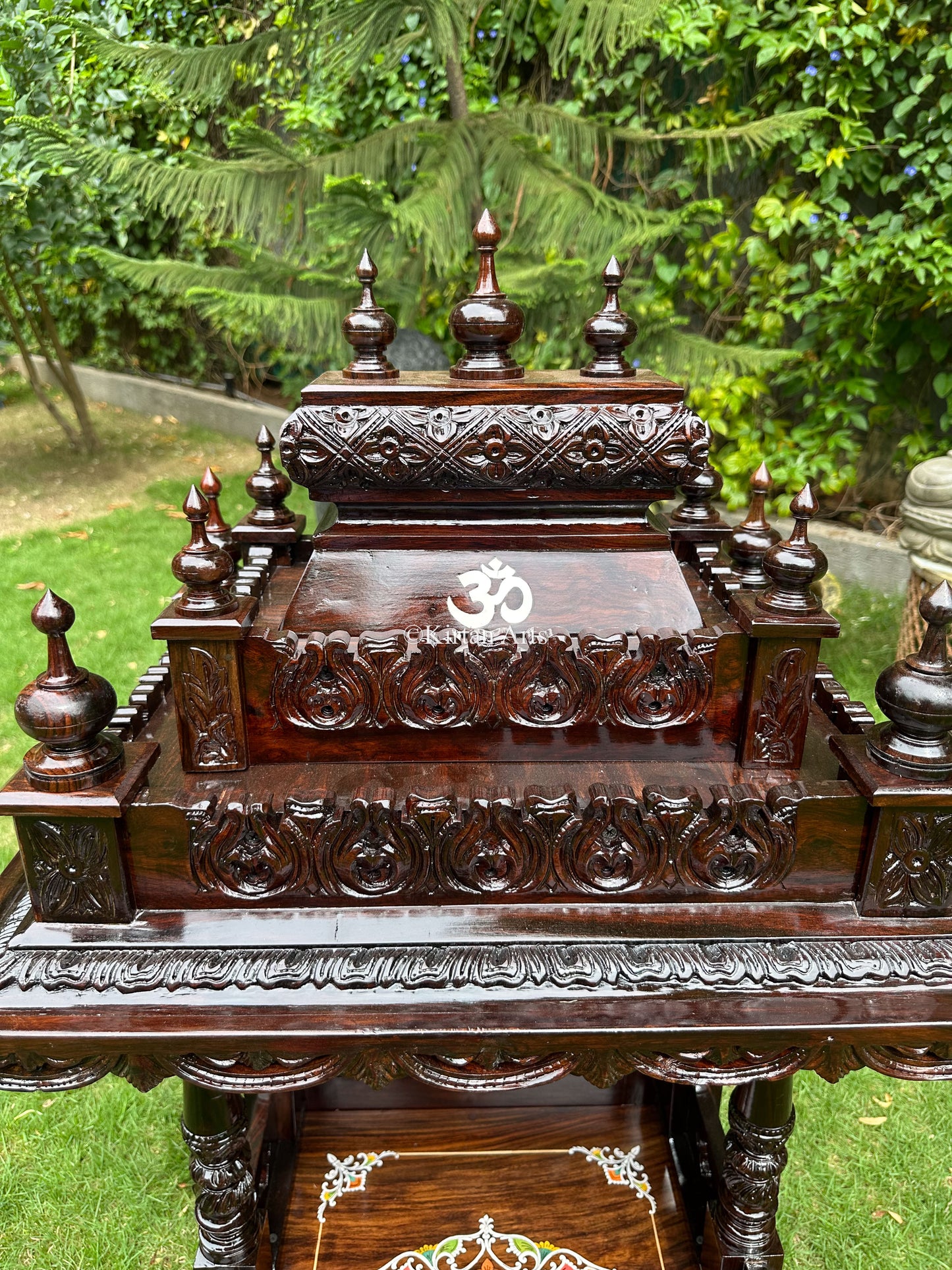 Rosewood Carved Puja Mandir | 48"