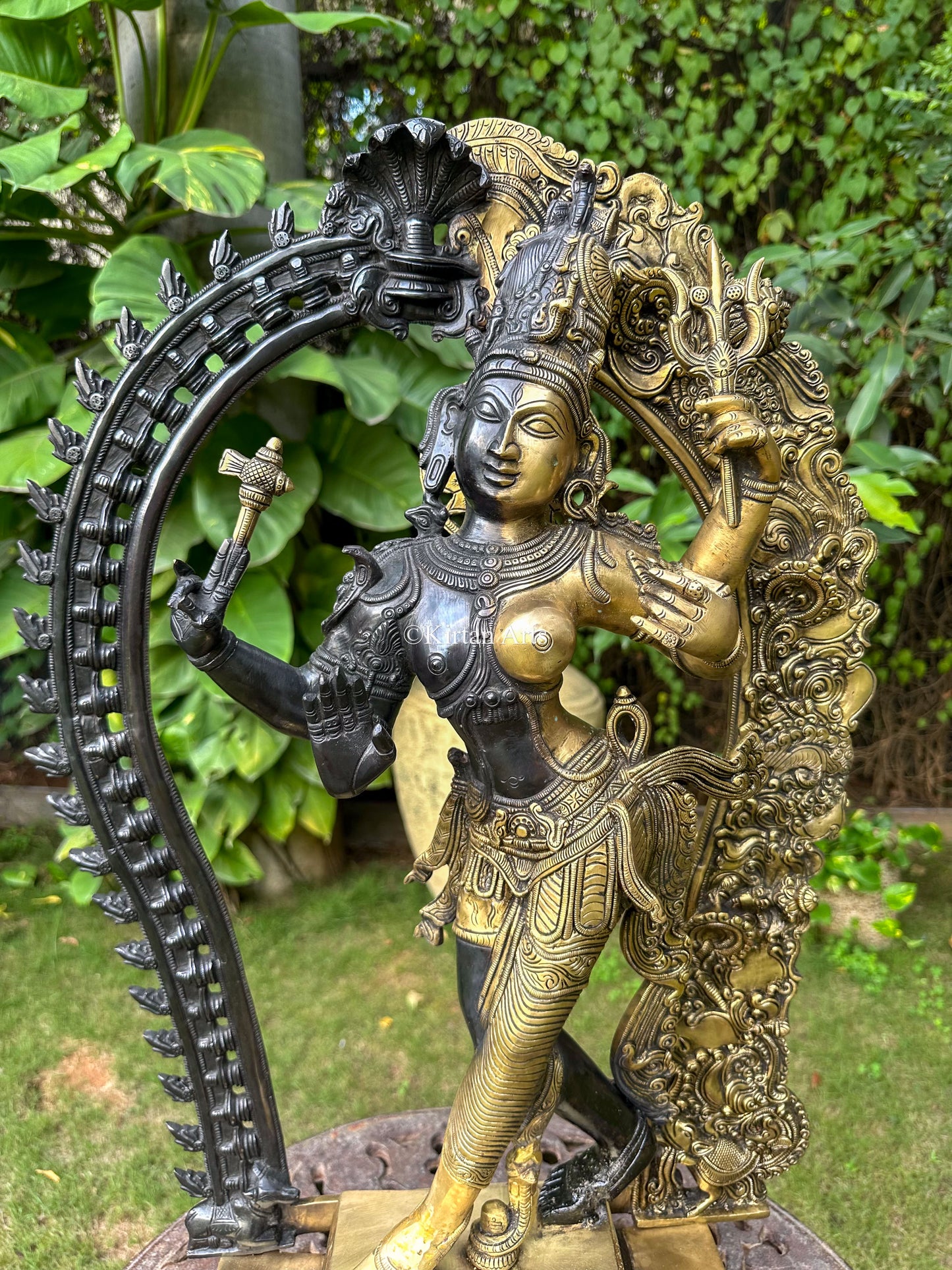 Ardhanarishwara w Ganesha and Murugan | 29" | Dual color finish
