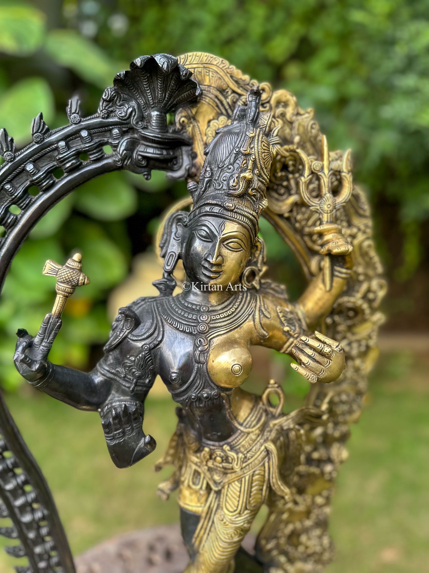 Ardhanarishwara w Ganesha and Murugan | 29" | Dual color finish