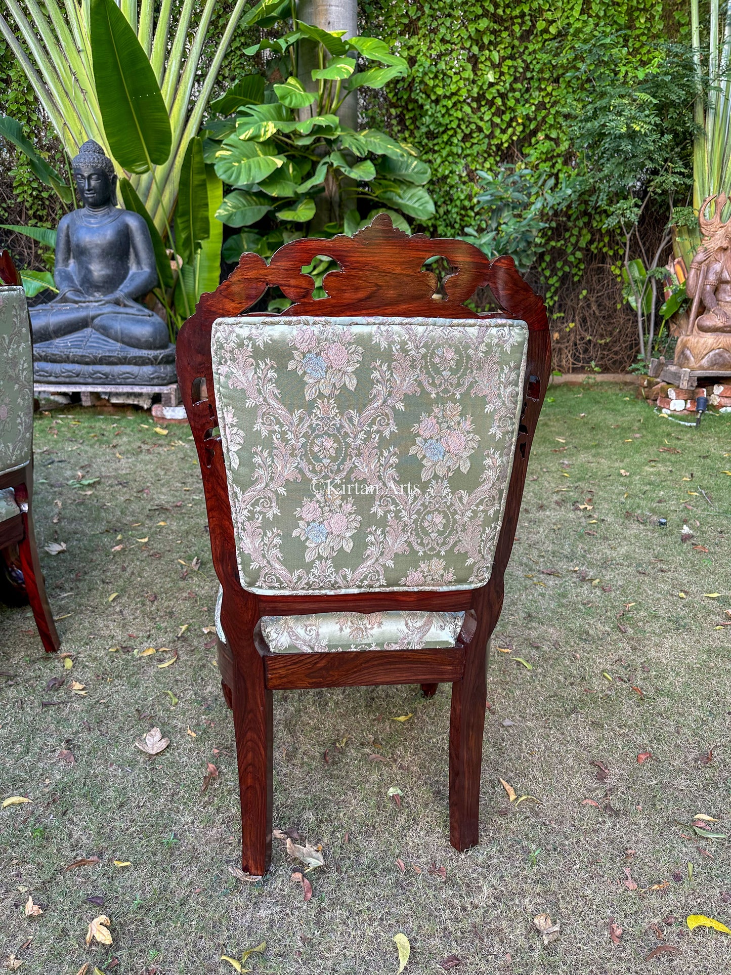 Rosewood Dining Table | 6 Seater | Forest Carving | 6x3.5 ft
