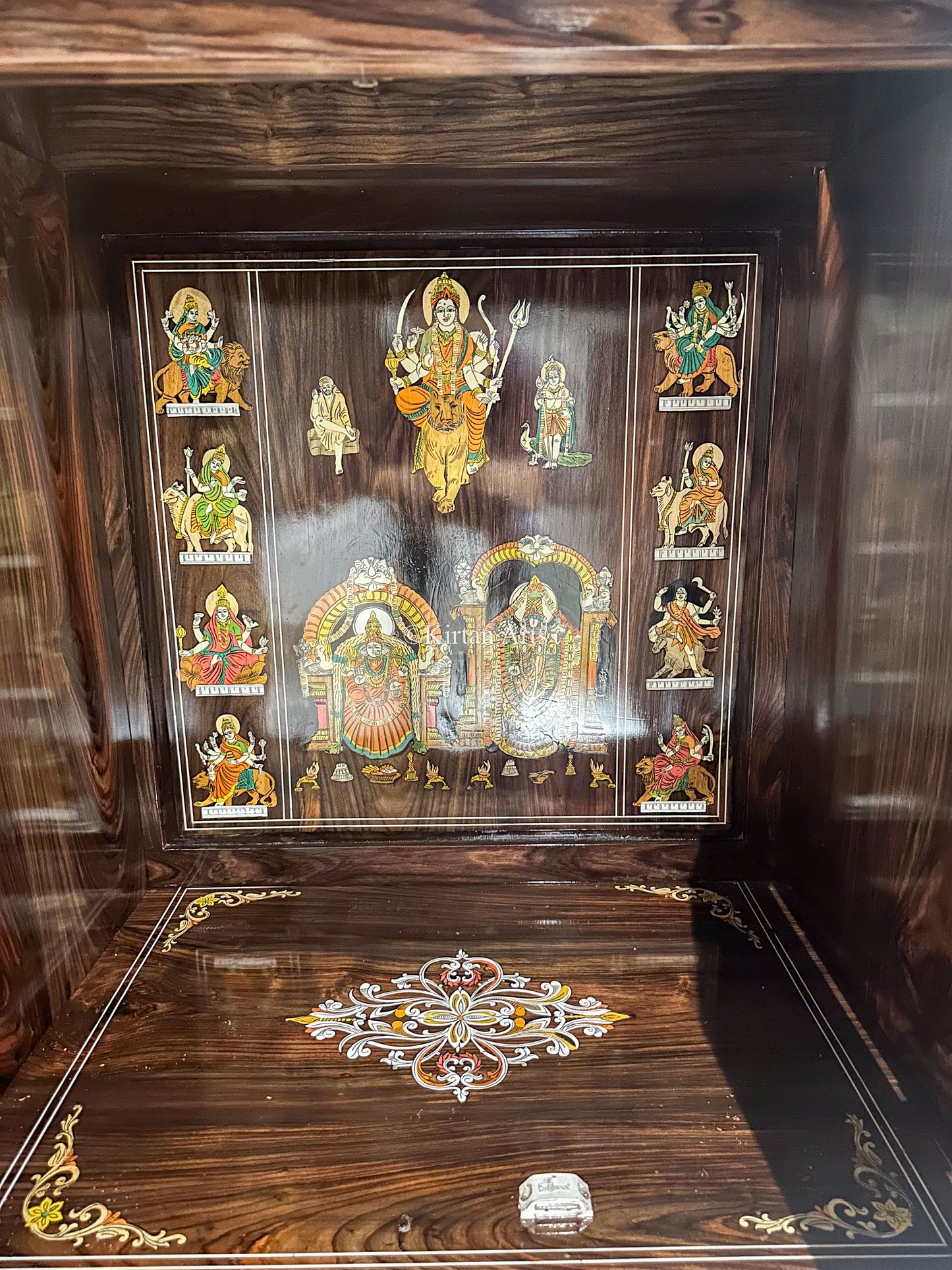 Rosewood Pooja Mandir | 6x3x2 ft