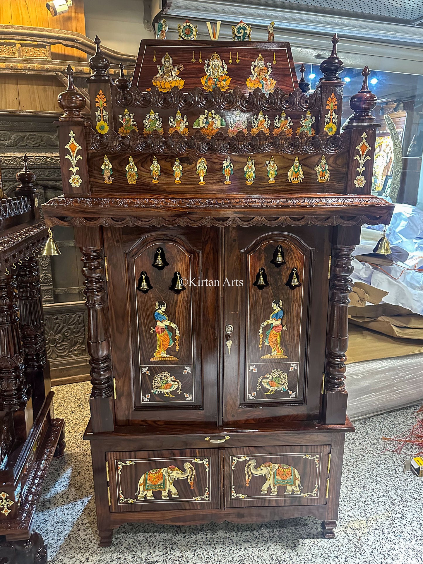 Rosewood Pooja Mandir | 6x3x2 ft