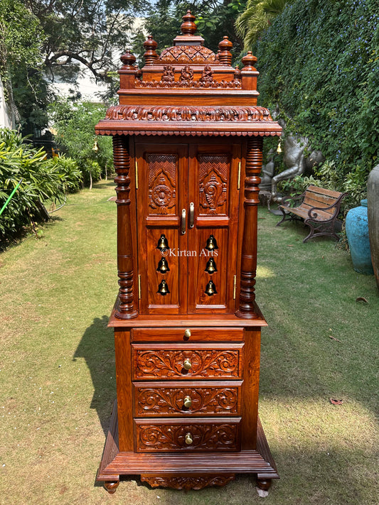 Teakwood Cupboard Mandir | Storage | 6x2 ft