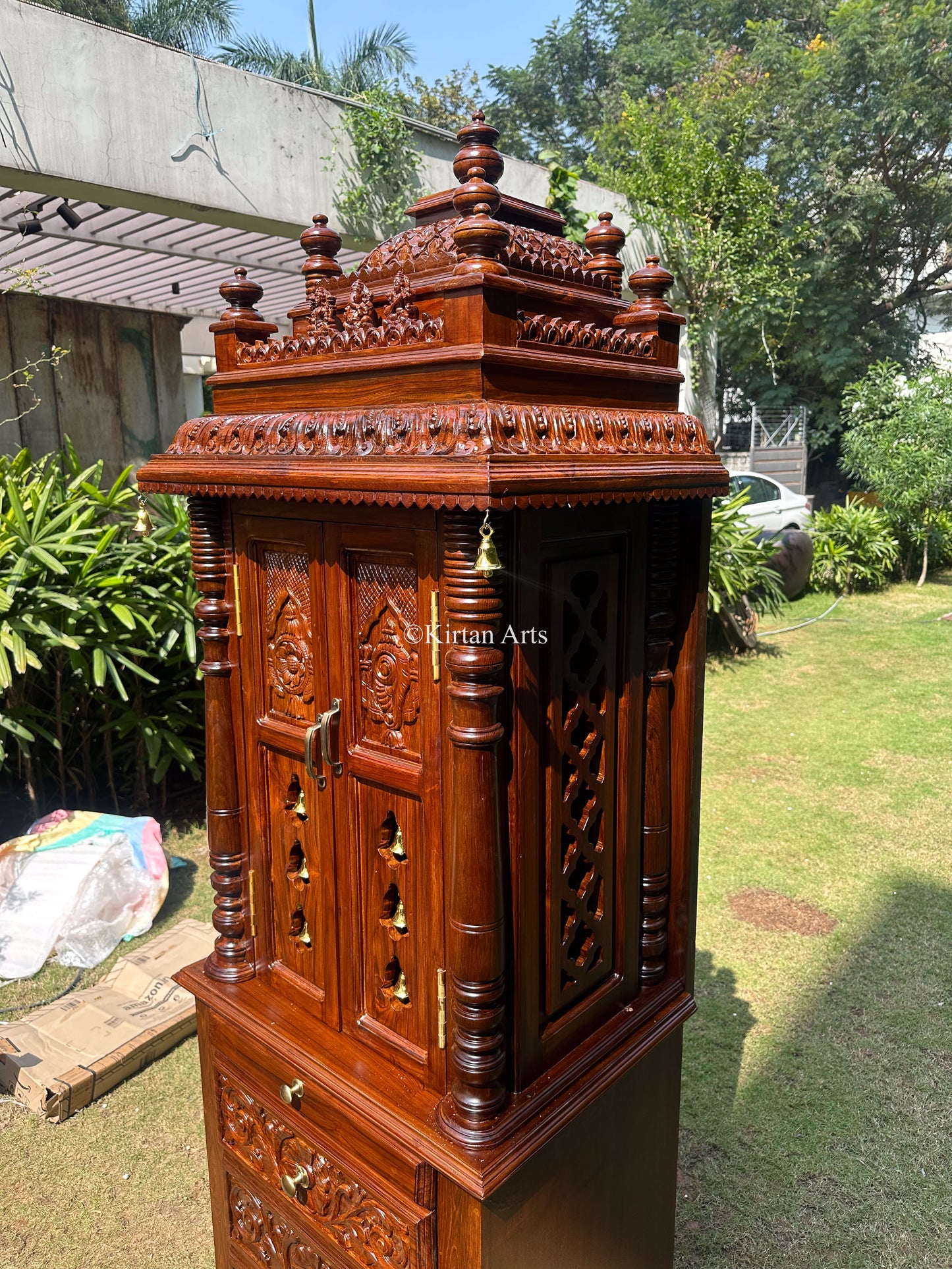 Teakwood Cupboard Mandir | Storage | 6x2 ft