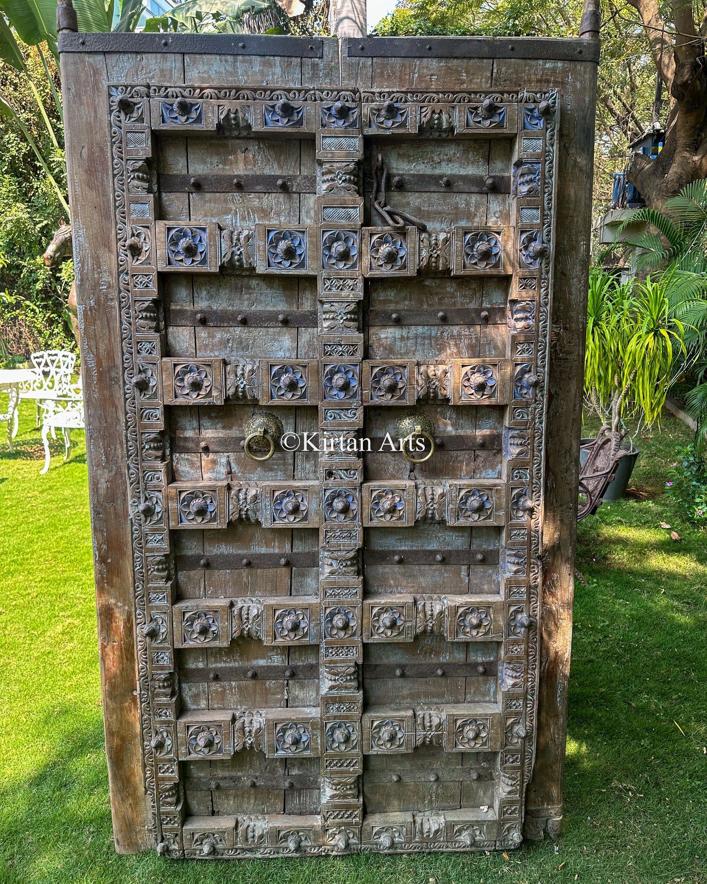Antique Door Wall Panel | Original Hardware | 199CM