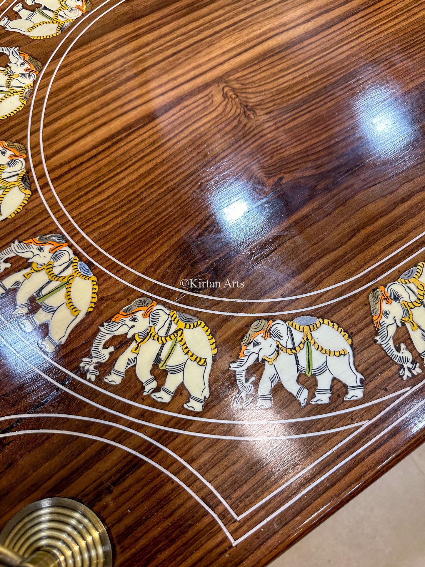 Rosewood Swing/Jhula/ Oonjal Plank | 5x2 ft | Elephant Inlay