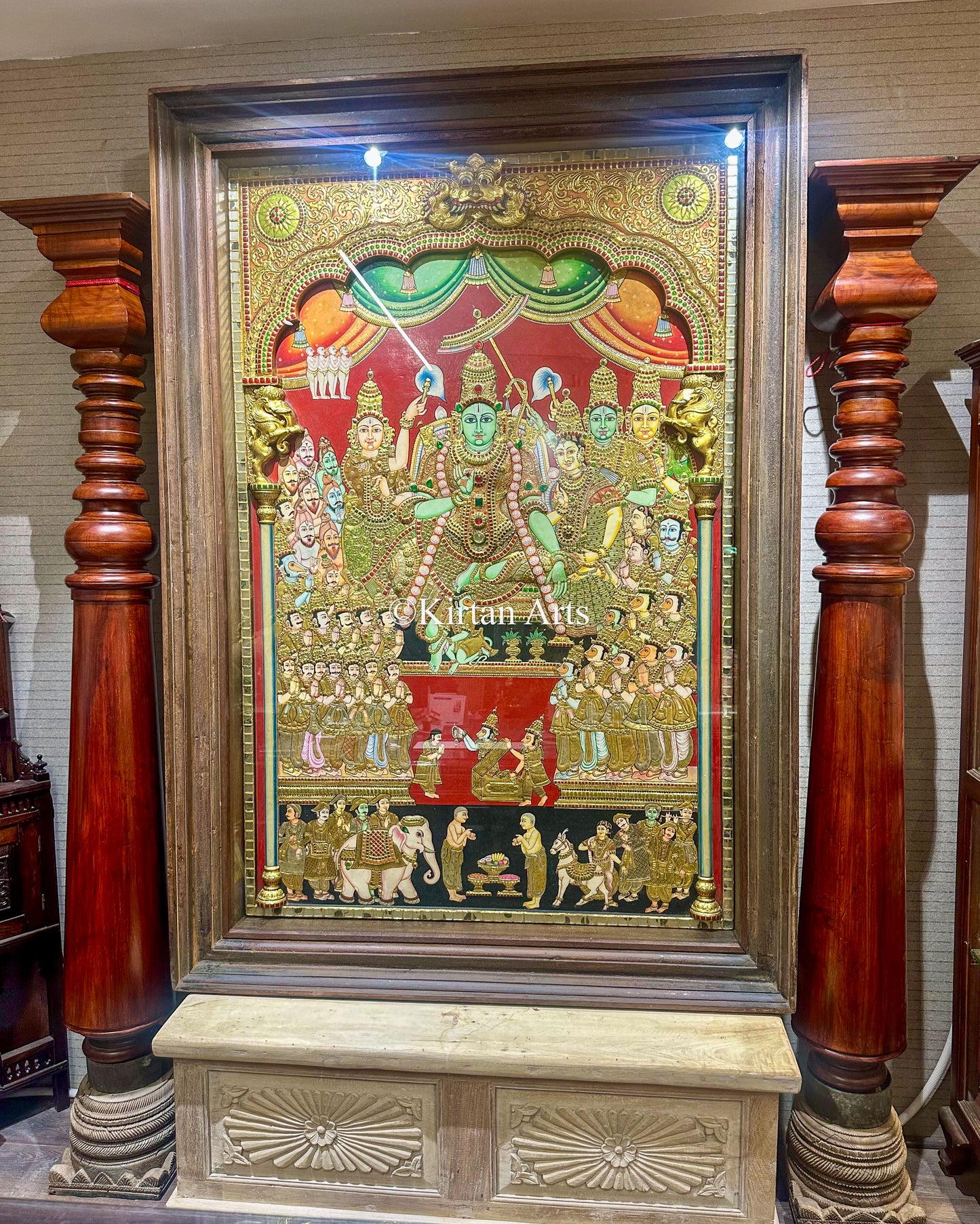 Grand 6ft Rama Pattabhishekam Tanjore Painting – 22K Gold Masterpiece