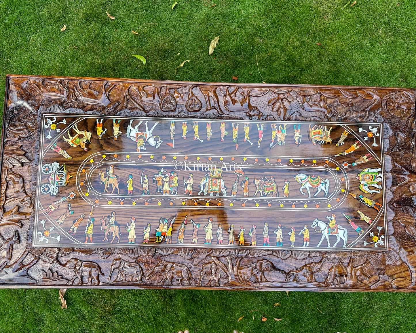 Rosewood Elephant Center Table | 4x2 ft