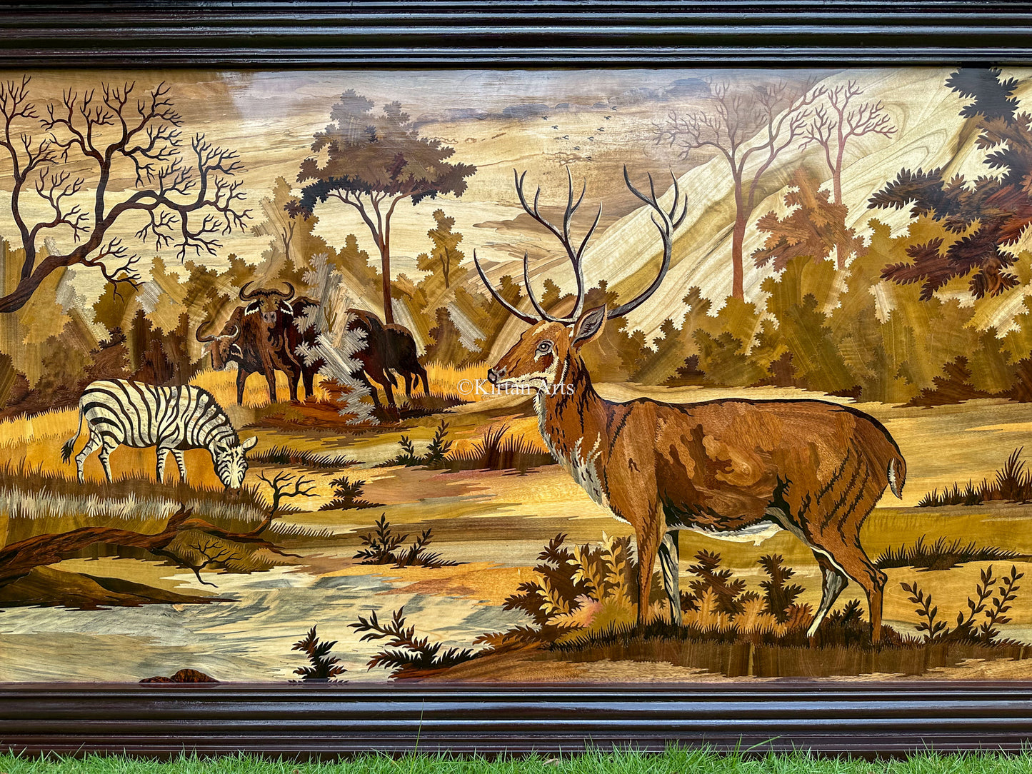 Forest Themed Rosewood Panel | 3D Embossed | 5x3 ft