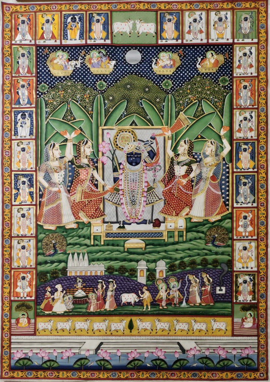 Sharad Purnima Pichwai Painting 4x6 ft