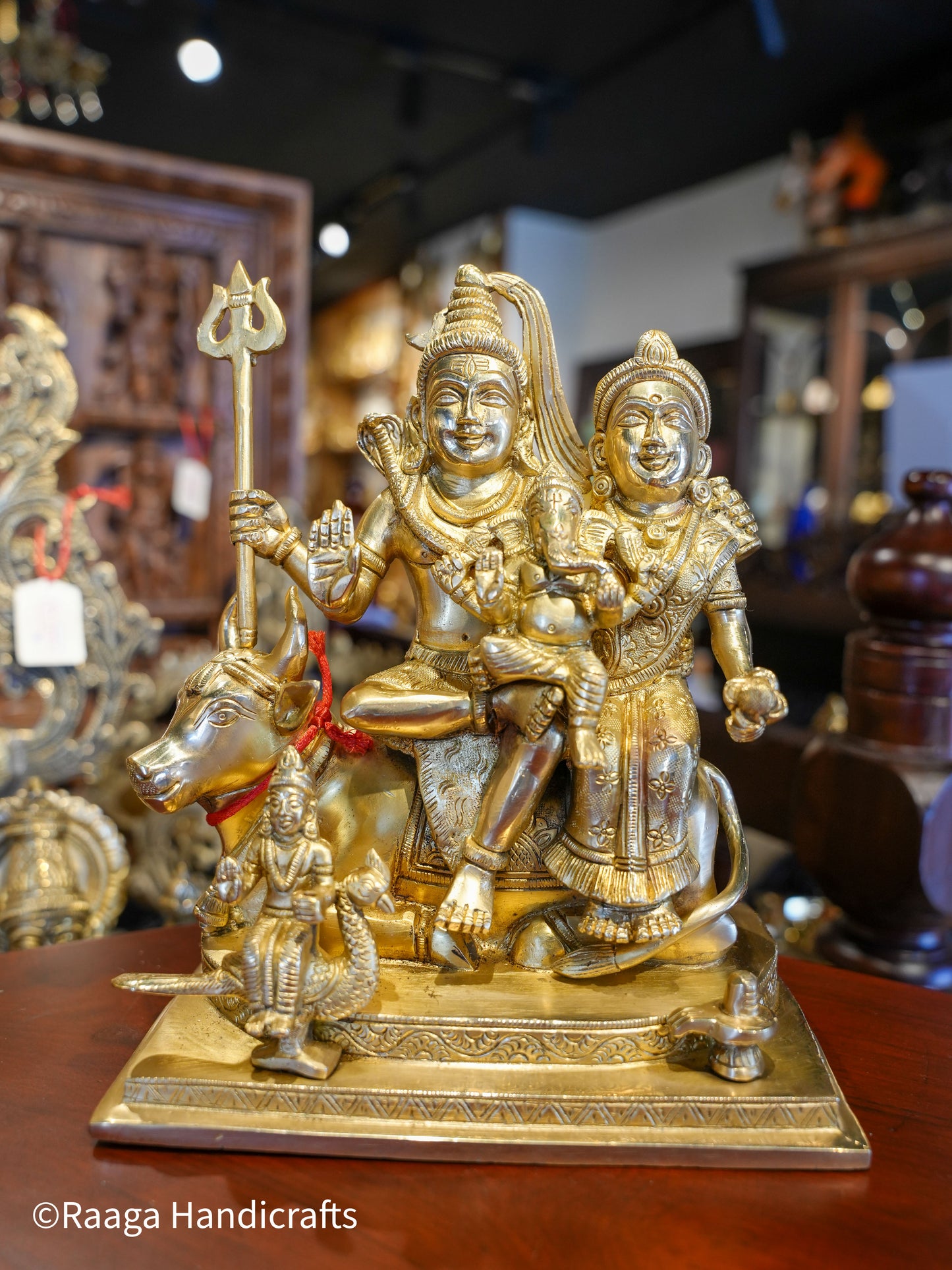 Brass Lord Shiva and Family