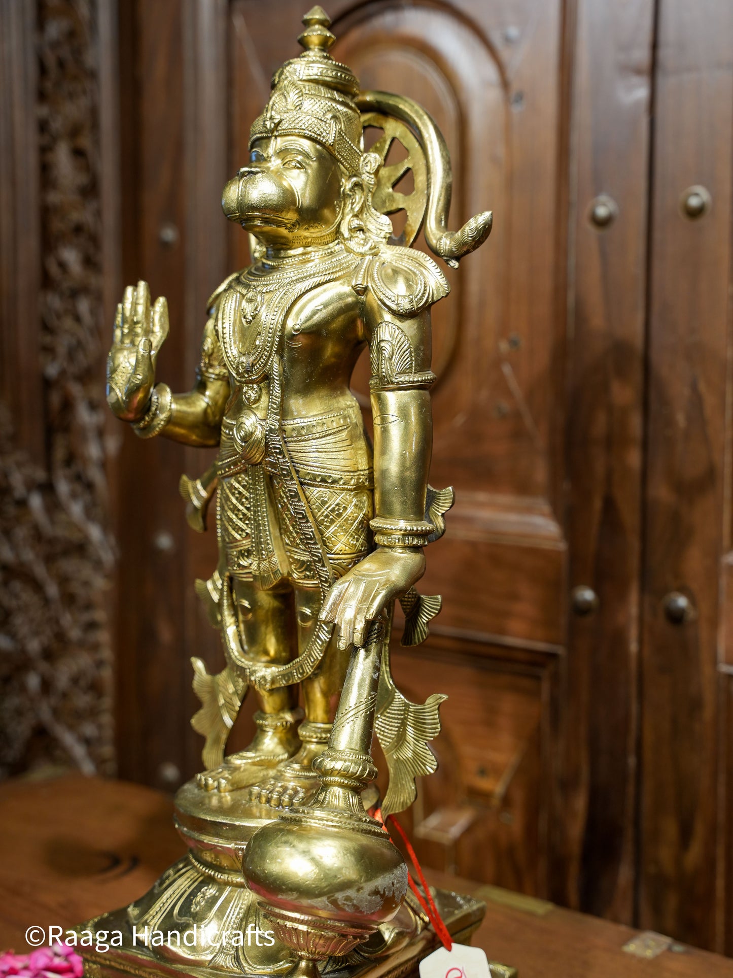 Bronze Fine Carved Lord Hanuman 21"