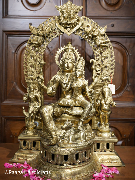 Bronze Fine Carved Shiv Parivar