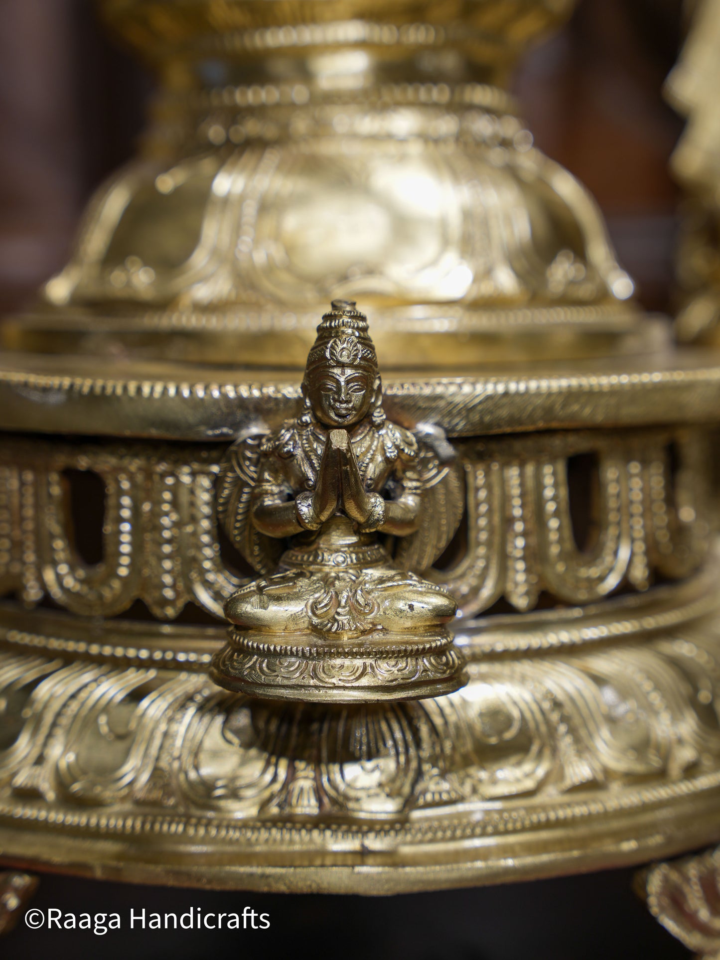 Bronze Fine Carved Lord Vishnu 43"