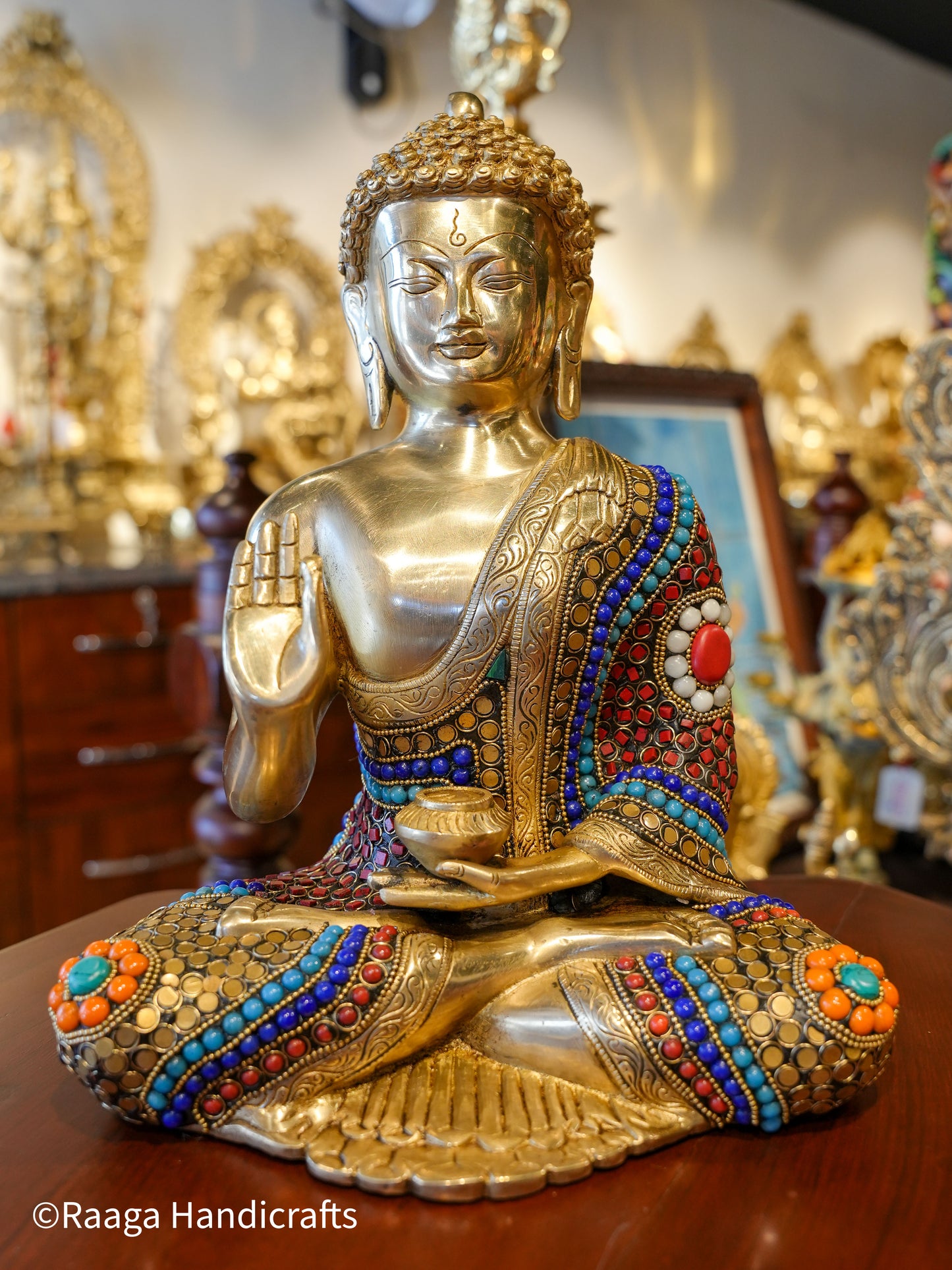 12" Buddha with Stonework