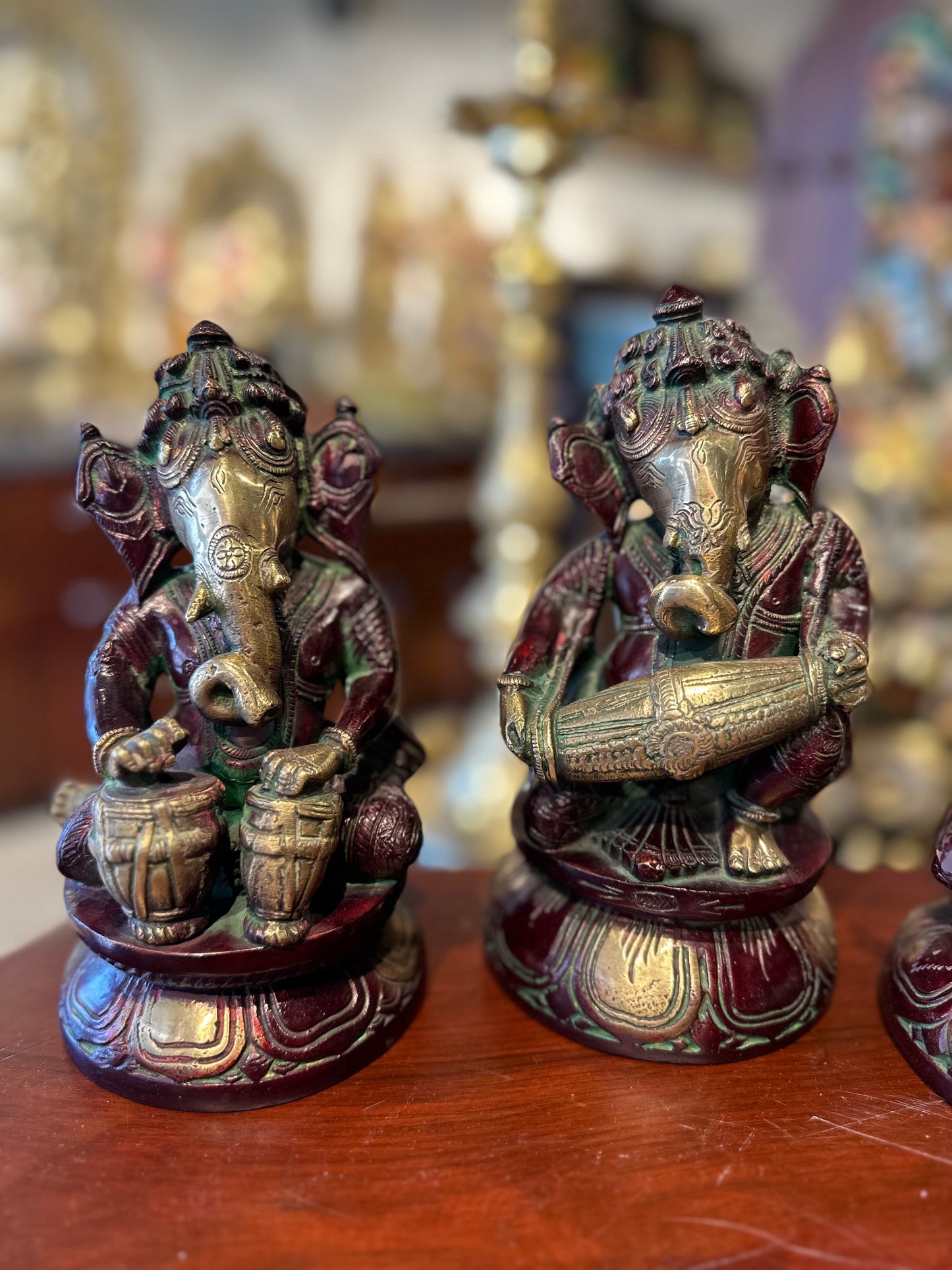 Brass Ganesha Musical Set of 6